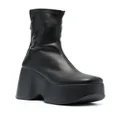 Vic Matie logo-print leather boots - Black
