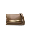 Victoria Beckham Chain leather clutch bag - Brown