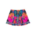 Camilla graphic-print thigh-length skirt - Multicolour