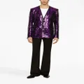 Dolce & Gabbana sequined single-breasted blazer - Purple