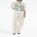 GANNI elasticated-waist tapered trousers - White