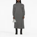 Jil Sander high-neck cashmere knitted dress - Grey
