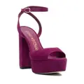 Stuart Weitzman 130mm open-toe suede sandals - Purple
