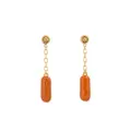 Marni hot dog-motif drop earrings - Orange