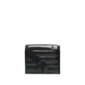 Jimmy Choo logo-plaque leather wallet - Black