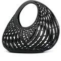 Mugler cut-out spiral tote bag - Black