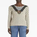 ETRO floral-print knitted top - Neutrals