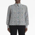 ETRO Floralia-print silk shirt - Blue