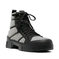 Vic Matie check-pattern leather chunky boots - Black