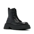 Vic Matie lace-up leather platform boots - Black