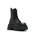 Vic Matie lace-up leather platform boots - Black