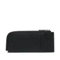 Dolce & Gabbana logo-plaque zipped leather wallet - Black