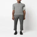 Thom Browne stripe-detail short-sleeved polo shirt - Grey