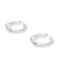 Jil Sander sculpted hoop design earrings - Silver