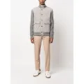 Brunello Cucinelli panelled suede-cashmere jacket - Grey