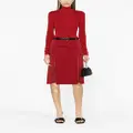Victoria Beckham Double Layer Slit midi skirt - Red