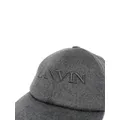 Lanvin embroidered-logo wool felt cap - Grey