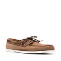 Canali lace-up suede loafers - Brown