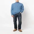 Brunello Cucinelli quarter-zip cashmere jumper - Blue