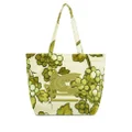 ETRO Berry-print velvet tote bag - Green