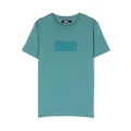 Dkny Kids logo-patch organic-cotton T-shirt - Blue