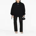 Jean Paul Gaultier logo-print lace-up cotton hoodie - Black