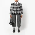 Thom Browne check-pattern tweed jacket - Black