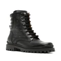 MCM Visetos-print leather lace-up boots - Black