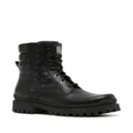 MCM Visetos leather lace-up boots - Black