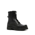MCM Visetos leather lace-up boots - Black