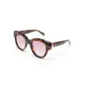 Pomellato Eyewear tortoiseshell-effect cat-eye sunglasses - Brown