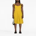Victoria Beckham contrast-trim sleeveless midi dress - Yellow