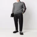 Alexander McQueen logo-tape jumper - Grey