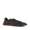 Zegna Slip-on triple stitch sneakers - Brown