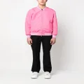 Alexander McQueen logo-print bomber jacket - Pink