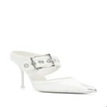 Alexander McQueen pointed-toe 100mm mules - White