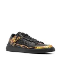 Balmain B-Court flame-print leather sneakers - Black