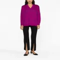 Missoni zigzag-print V-neck knit sweater - Pink
