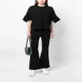 Stella McCartney high-waist knitted flared trousers - Black