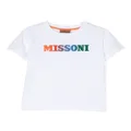 Missoni Kids logo-print cotton T-shirt - White