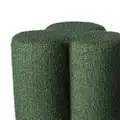 POLSPOTTEN Clover bouclé stool - Green