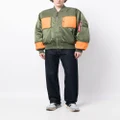 Junya Watanabe MAN colour-block panelled bomber jacket - Green