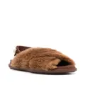 Marni Fussbet shearling sandals - Brown