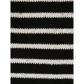 Balmain stripe-pattern cashmere-blend scarf - Black