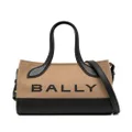 Bally logo-print colour-block bag - Brown