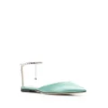 Jimmy Choo Saeda crystal-embellished ballerina shoes - Green
