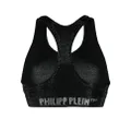 Philipp Plein crystal-embellished sports bra - Black