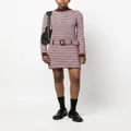 Moschino contrasting-border patterned knitted dress - Purple