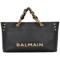 Balmain logo-plaque tote bag - Black