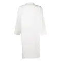 Cynthia Rowley floral-embroidered hemp shirtdress - White